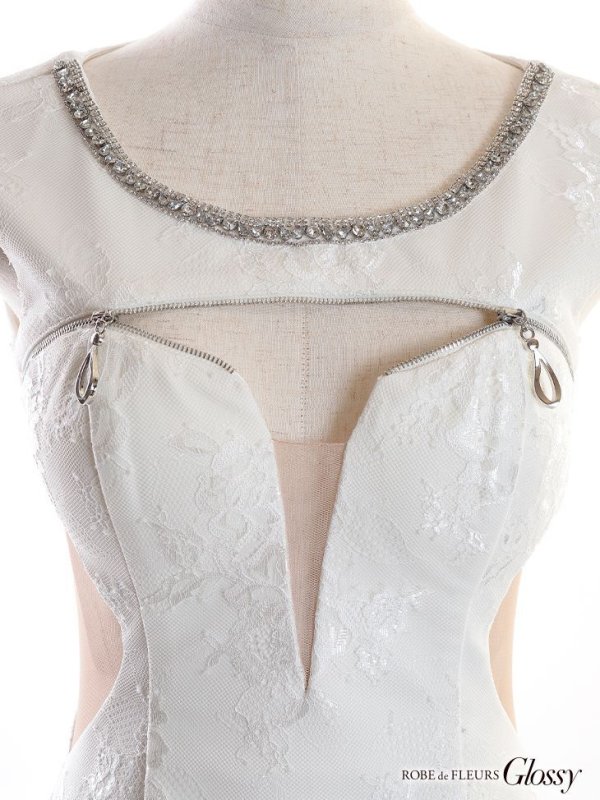 画像10: 【Glossy/グロッシー】フロントジップ/ ZIP サイドチュール/ タイト/ ミニドレス/ キャバドレス【HC02】