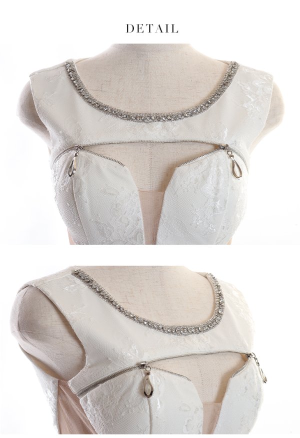 画像13: 【Glossy/グロッシー】フロントジップ/ ZIP サイドチュール/ タイト/ ミニドレス/ キャバドレス【HC02】