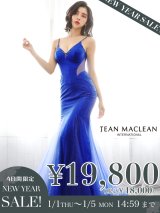 【新春セール開催中！! 】【JEAN MACLEAN/ジャンマクレーン】スパンコール/ キャミソール/ サイドシアー/ ロング/ キャバドレス long[OF2A]