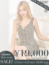 【新春セール開催中！! 】XSサイズあり【IRMA/イルマ】フロントジップ/ ビスチェ/ ウエストカット/ パールボタン/ ストレッチ/ タイト/ ミニドレス/ キャバドレス【HC02】