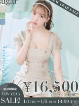 【新春セール開催中！! 】【an /アン】ツイード/ ボタン/ ショートスリーブ/ 袖あり/ セットアップ/ Aライン/ 裾プリーツ/ ミニドレス/ キャバドレス[OF05]