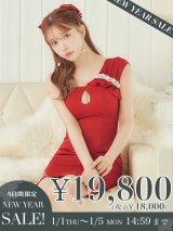 【新春セール開催中！! 】XSサイズあり【ANGEL R/エンジェルアール】バストオープン/ パール/ ビジュー/ ビジュー/ ワンショルダー/ タイト/ ミニドレス/ キャバドレス[OF2]