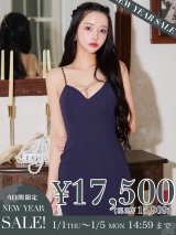 【新春セール開催中！! 】XSサイズあり【ANGEL R/エンジェルアール】バストラインビジュー/ ウェーブチェーン/ ワンカラー/ キャミソール/ ストレッチ/ タイト/ ミニドレス/ キャバドレス[OF2]