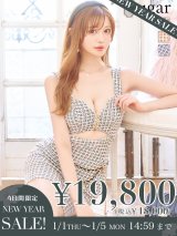 【新春セール開催中！! 】XSサイズあり【PURESS/ピュアレス】ツイード/ バストファスナー/ ウエストオープン/ ウエストカット/ チェーン/ タイト/ ミニドレス/ キャバドレス[OF5]