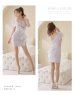 画像7: XSサイズあり【ROBE de FLEURS/ローブドフルール】ジップ / ZIP/ シフォンリボン/ ワンショル/ サイドシアー/ タイト/ レースクリスタルドレス/ ミニドレス/ キャバドレス[OF2]