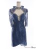 画像9: XSサイズあり【ROBE de FLEURS Glossy/ローブ・ド・フルール グロッシー】アメスリ/ ビジュー/ レース/ サイドシアー/ 七分袖/ 袖あり/ アシメ/ タイト/ ミニドレス/ キャバドレス[OF2]