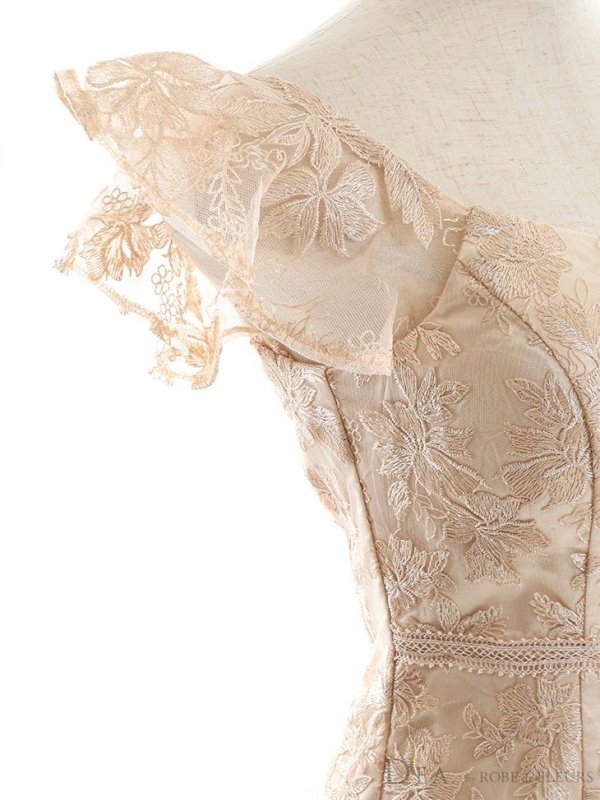 画像10: Lサイズあり【DEA./ディア】ワンピース/ 刺繍レース/ フリル袖/ タイト/ ひざ丈/ ミディアム/ キャバドレス【OF08】