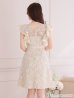 画像5: Lサイズあり【DEA. by ROBE de FLEURS/ディアバイローブドフルール】ワンピース/ 総レース/ パール/ フリル袖/ 袖あり/ 膝丈/ ミディアム/ キャバドレス[OF2]