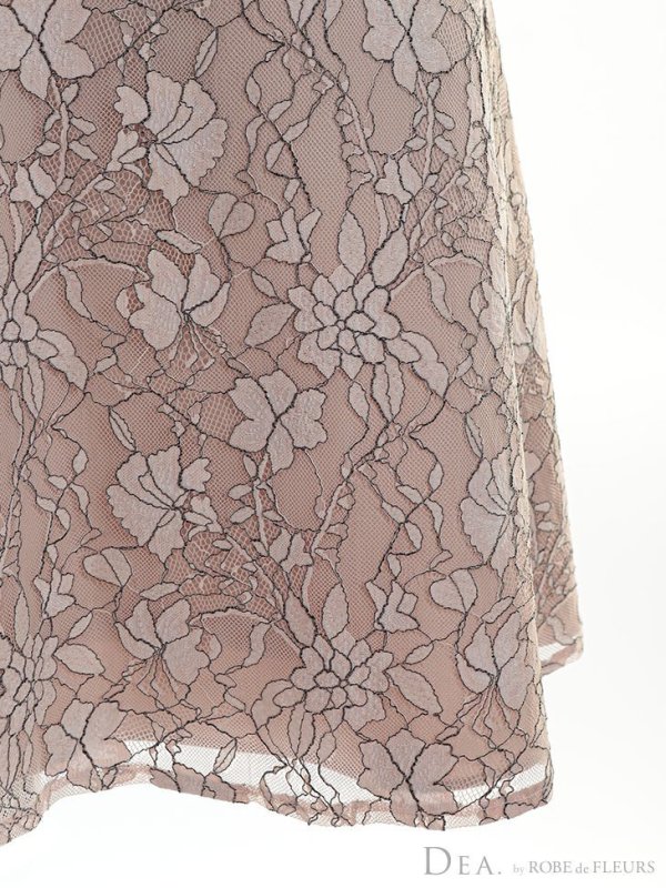 画像12: Lサイズあり【DEA./ディア】ワンピース/ 総レース/ パール/ フリル袖/ 袖あり/ 膝丈/ ミディアム/ キャバドレス【OF08】