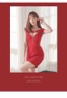 画像2: XSサイズあり【ROBE de FLEURS Glossy/ローブ・ド・フルール グロッシー】 ジップ/ ビジュードット/ ストレッチ/ タイト/ ミニドレス/ キャバドレス[OF2] (2)