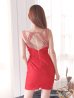 画像9: XSサイズあり☆【ROBE de FLEURS Glossy/ローブ・ド・フルール グロッシー】フロントジップ/ バックチュール/ 総レース/ ノースリーブ/ タイト/ ミニドレス/ キャバドレス[OF2]