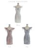 画像20: XSサイズあり【ROBE de FLEURS/ローブドフルール】リボン/ 格子柄/ フリル/ フラワーレース/ ビジュー/ タイト/ ミニドレス/ キャバドレス[OF2]