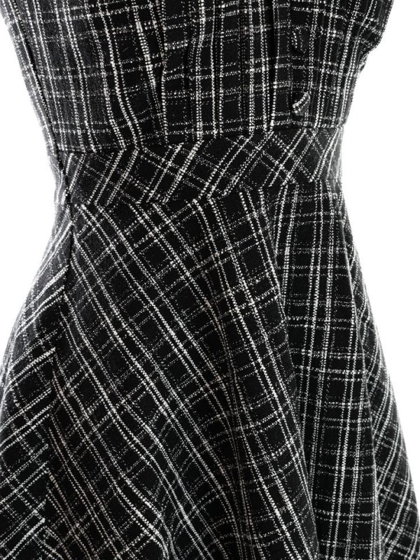 画像11: Lサイズあり【DEA./ディア】チェックプリント/ ツイード/ ノースリーブ/ 膝丈/ Aライン/ フレア/ ワンピース/ ミディアムドレス/ キャバドレス【OF08】