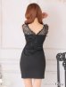 画像8: 【ROBE de FLEURS Glossy/ローブ・ド・フルール グロッシー】スパンコール付きレース/ ノースリーブ/ ストレッチ/ サイドチュール/ タイト/ ミニドレス/ キャバドレス[OF2]
