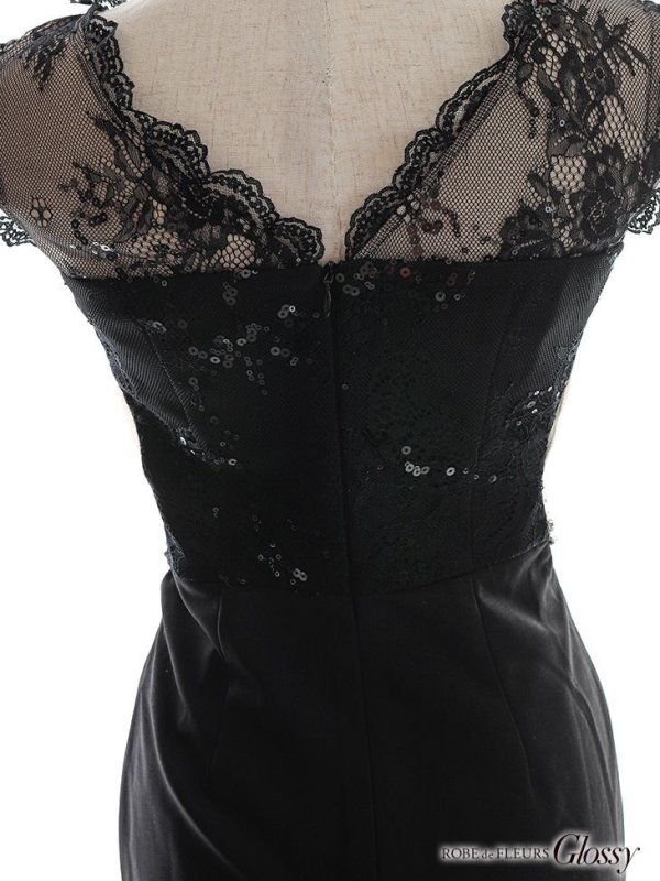 画像11: 【Glossy/グロッシー】スパンコール付きレース/ ノースリーブ/ ストレッチ/ サイドチュール/ タイト/ ミニドレス/ キャバドレス【HC02】