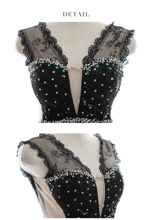 画像12: 【Glossy/グロッシー】スパンコール付きレース/ ノースリーブ/ ストレッチ/ サイドチュール/ タイト/ ミニドレス/ キャバドレス【HC02】