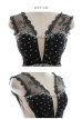 画像12: 【ROBE de FLEURS Glossy/ローブ・ド・フルール グロッシー】スパンコール付きレース/ ノースリーブ/ ストレッチ/ サイドチュール/ タイト/ ミニドレス/ キャバドレス[OF2]
