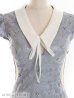 画像9: XSサイズあり【ROBE de FLEURS/ローブドフルール】リボン/ 襟付き/ フリル/ サイドシアー/ ビジュー/ タイト/ ミニドレス/ キャバドレス[OF2]