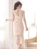 画像7: Lサイズあり【DEA. by ROBE de FLEURS/ディアバイローブドフルール】マーメイド/ ケミカルレース/ ノースリーブ/ ワンピース/ ミモレ丈/ ミディアムドレス/ キャバドレス[OF2]
