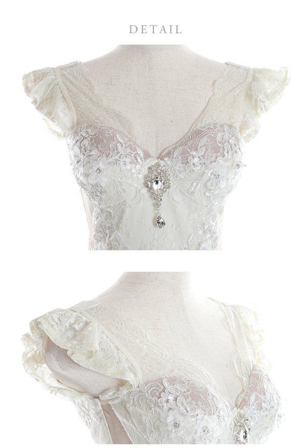 画像13: 【ROBE de FLEURS/ローブドフルール】ビジュー/ サイドシアー/ レース/ 立体フラワー/ ノースリーブ/ タイト/ ミニドレス/ キャバドレス[OF08]