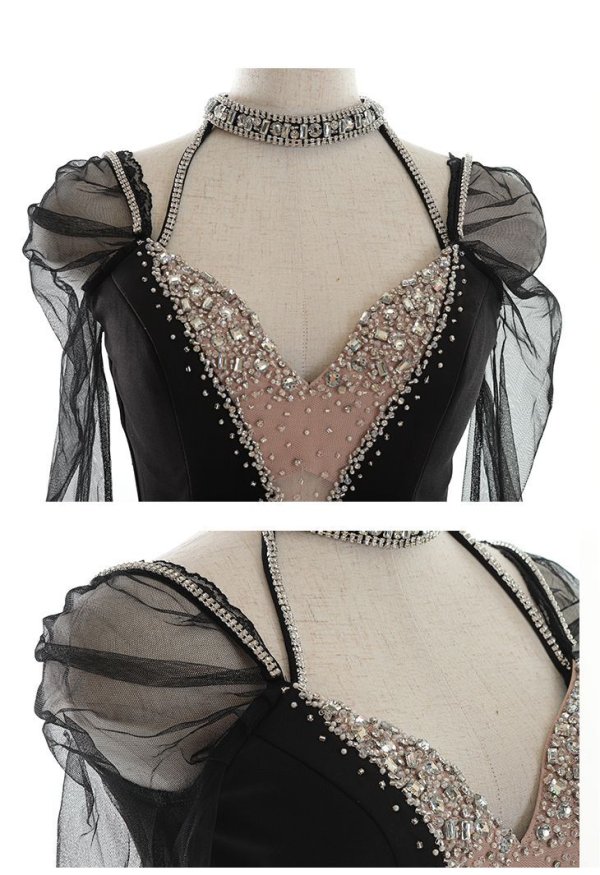 画像12: 【Glossy/グロッシー】アメスリ/ ビジューホルター/ レース/ チュールスリーブ/ 長袖/ 袖あり/ タイト/ ミニドレス/ キャバドレス【HC02】