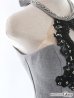 画像9: XSサイズあり【ROBE de FLEURS Glossy/ローブ・ド・フルール グロッシー】ホルターネック/ アメスリ/ バストフラワーモチーフ/ ストレッチ/ タイト/ ミニドレス/ キャバドレス[OF2]