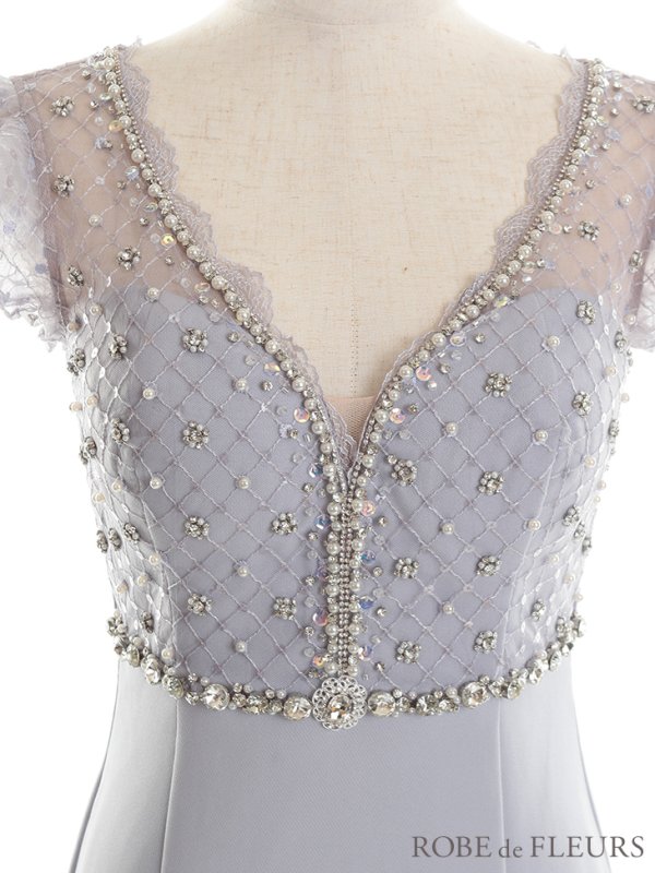 画像7: XSサイズあり【ROBE de FLEURS/ローブドフルール】フリル/ ビジュー/ チュール/ タイト/ ミニドレス/ キャバドレス[OF08]