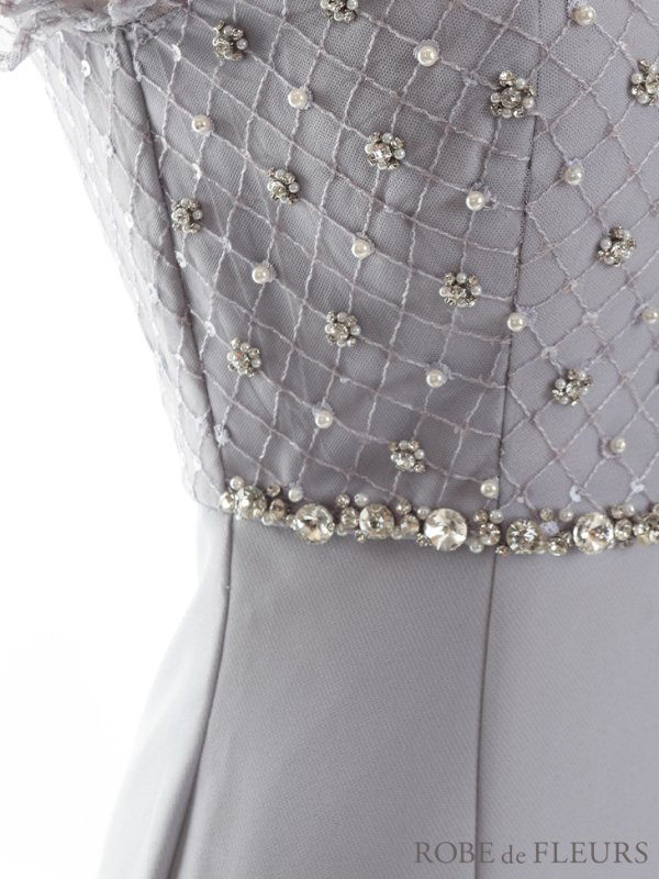 画像8: XSサイズあり【ROBE de FLEURS/ローブドフルール】フリル/ ビジュー/ チュール/ タイト/ ミニドレス/ キャバドレス[OF08]