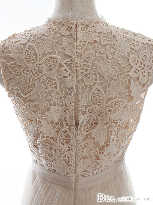 画像12: Lサイズあり【DEA./ディア】ケミカルレース/ チュール/ フロントジップ/ ZIP/ ワンピース/ Aライン/ マキシ丈/ キャバドレス【OF08】