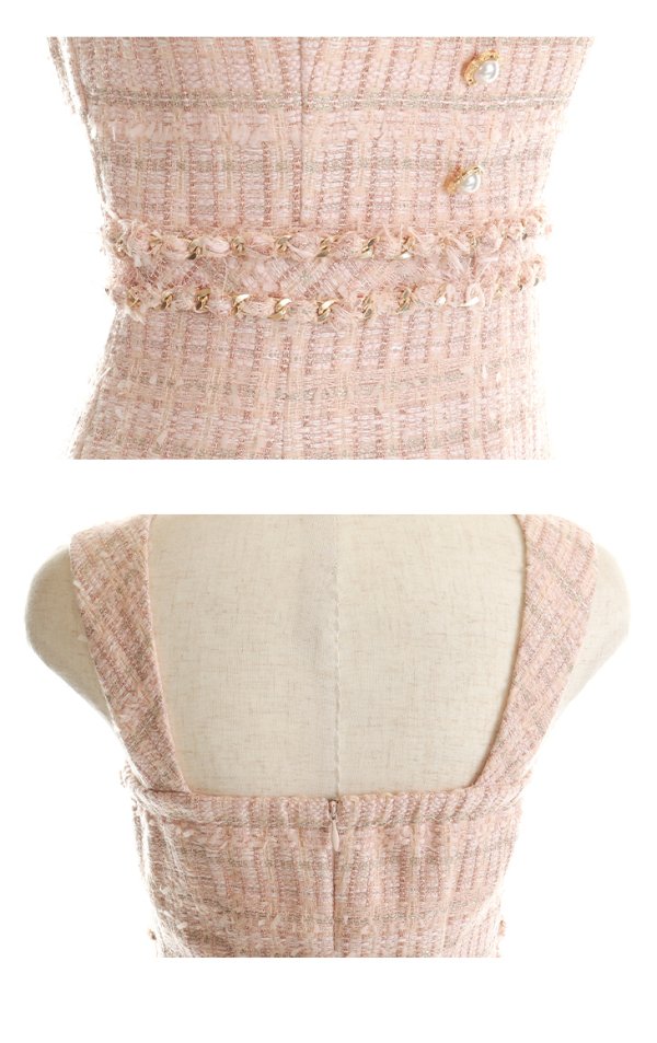 画像18: 【LIMITED SALE開催中！! 11月11日より順次発送予定】XSサイズあり【ROBE de FLEURS/ローブドフルール】スプリングツイード/ フリル裾/ マーメイド/ キャミ/ ミニドレス/ キャバドレス[OF08]