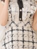画像10: XSサイズあり【ROBE de FLEURS/ローブドフルール】クラシカルリボン/ ラメツイード/ フレア/ ミニドレス/ キャバドレス[OF2]