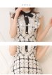 画像13: XSサイズあり【ROBE de FLEURS/ローブドフルール】クラシカルリボン/ ラメツイード/ フレア/ ミニドレス/ キャバドレス[OF2]