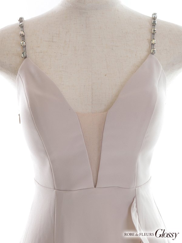 画像11: 【Glossy/グロッシー】マーメイド/ バックレースアップ/ キャミ/ ビジュー/ アシンメトリーフリル/ タイト/ マキシ丈/ キャバドレス【HC02】