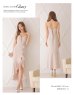 画像10: 【ROBE de FLEURS Glossy/ローブ・ド・フルール グロッシー】マーメイド/ バックレースアップ/ キャミ/ ビジュー/ アシンメトリーフリル/ タイト/ マキシ丈/ キャバドレス[OF2]