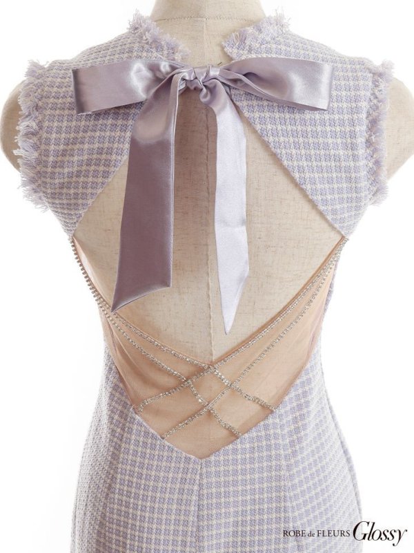 画像26: XSサイズあり【Glossy/グロッシー】スプリングツイード/ ビジュージッパー/ シアー/ ノースリーブ/ タイト/ ミニドレス/ キャバドレス【HC02】