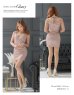 画像6: XSサイズあり【ROBE de FLEURS Glossy/ローブ・ド・フルール グロッシー】ビジューチョーカー/ 長袖/ 袖あり/ ダイヤチュール/ バックリボン/ タイト/ ミニドレス/ キャバドレス[OF2]