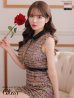 画像18: 門りょうちゃん着用【XS-Lサイズあり☆】【ROBE de FLEURS Glossy/ローブ・ド・フルール グロッシー】襟フロントジップ/ ツイード/ ハイウエスト/ レザー/ タイト/ ミニドレス/ キャバドレス