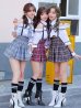 画像1: 【即日発送】オフショル女子高生/ミニスカJK《ハロウィンコスプレ8点セット》【Malymoon/マリームーン】[HC02] (1)