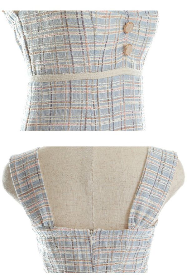 画像14: Lサイズあり【DEA./ディア】ラメ入りスプリングニット/ ツイード/ マーメイド/ フリル/ ミディアム丈/ ワンピース/ キャバドレス【OF08】