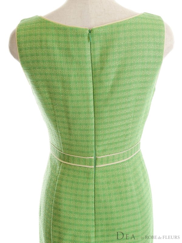 画像19: XS-Lサイズあり【DEA./ディア】スプリングツイード/ マーメイド/ アシンメトリー裾/ ジップ/ タイト/ ミディアム丈/ ワンピース/ キャバドレス【OF08】