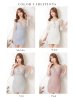 画像15: XS〜Lサイズあり【ROBE de FLEURS Glossy/ローブ・ド・フルール グロッシー】レース/ 七分袖/ 長袖/ 袖あり/ フラワーモチーフ/ タイト/ ミニドレス/ キャバドレス[OF2]