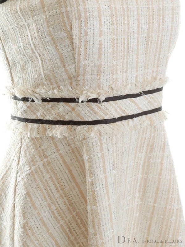 画像22: Lサイズあり【DEA./ディア】スプリングツイード/ フレア/ ミディ丈/ ひざ丈/ ミディアムドレス/ ワンピース/ キャバドレス【OF08】