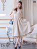 画像29: Lサイズあり【DEA.by ROBE de FLEURS/ディアバイローブドフルール】ショルダーリボン/ チュール/ フレア/ Aライン/ ストレッチ/ ミディアム丈/ ワンピース/ キャバドレス[OF2]