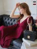 画像26: Lサイズあり【DEA.by ROBE de FLEURS/ディアバイローブドフルール】ショルダーリボン/ チュール/ フレア/ Aライン/ ストレッチ/ ミディアム丈/ ワンピース/ キャバドレス[OF2]