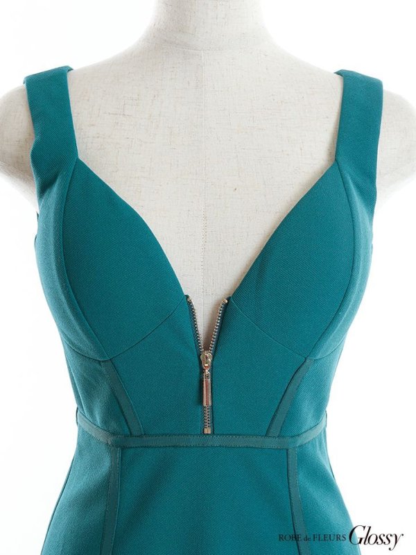 画像29: XSサイズあり【Glossy/グロッシー】バストジッパー/ ワンカラー/ ノースリーブ/ シンプル/ タイト/ ミニドレス/ キャバドレス【HC02】