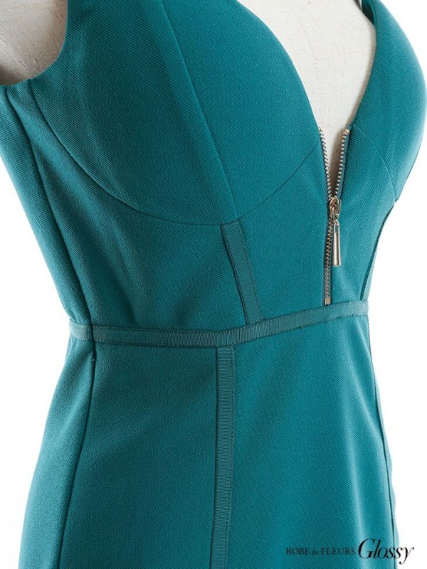 画像30: XSサイズあり【Glossy/グロッシー】バストジッパー/ ワンカラー/ ノースリーブ/ シンプル/ タイト/ ミニドレス/ キャバドレス【HC02】