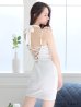 画像7: XSサイズあり【ROBE de FLEURS Glossy/ローブ・ド・フルール グロッシー】ホルターネック/ アメスリ/ ジップ/ チュール/ バックリボン/ ワンカラー/ タイト/ ミニドレス/ キャバドレス[OF2]