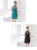 画像11: XSサイズあり【ROBE de FLEURS Glossy/ローブ・ド・フルール グロッシー】ホルターネック/ アメスリ/ ジップ/ チュール/ バックリボン/ ワンカラー/ タイト/ ミニドレス/ キャバドレス[OF2]