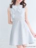 画像7: XS〜Lサイズあり【ROBE de FLEURS/ローブドフルール】レース/ ビジュー/ サマーツイード/ Aライン/ フレア/ ノースリーブ/ ミニドレス/ キャバドレス[OF2]