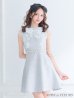 画像9: XS〜Lサイズあり【ROBE de FLEURS/ローブドフルール】レース/ ビジュー/ サマーツイード/ Aライン/ フレア/ ノースリーブ/ ミニドレス/ キャバドレス[OF2]